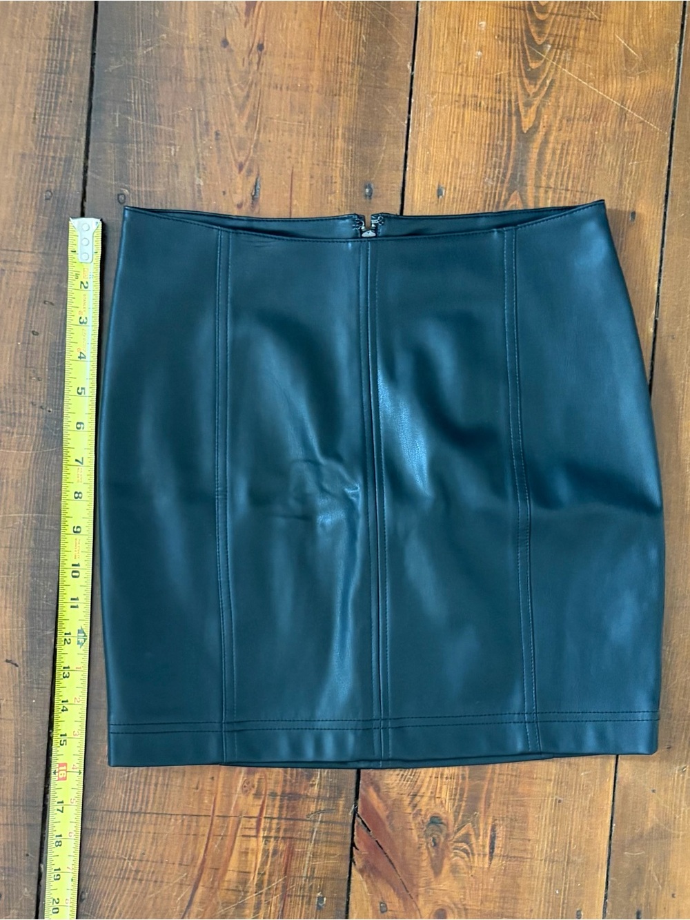 Free People Black Faux Leather Mini Skirt